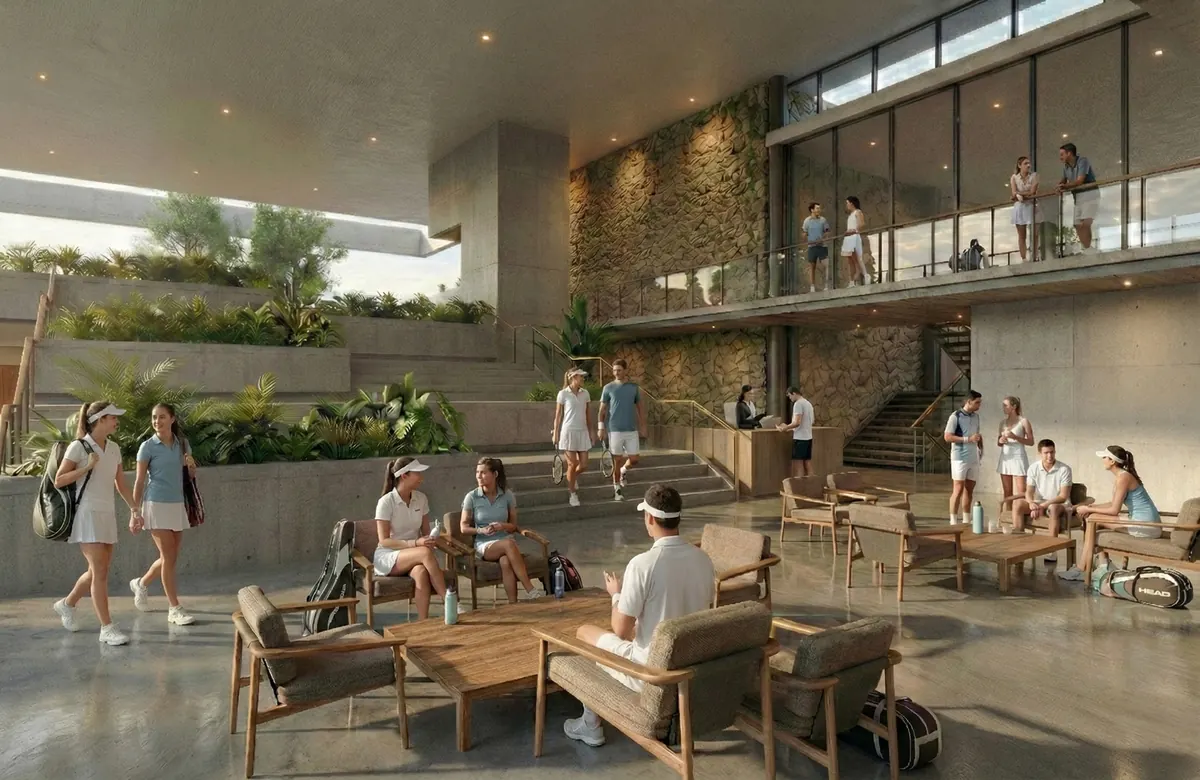 Terraza del lobby de la Casa Club